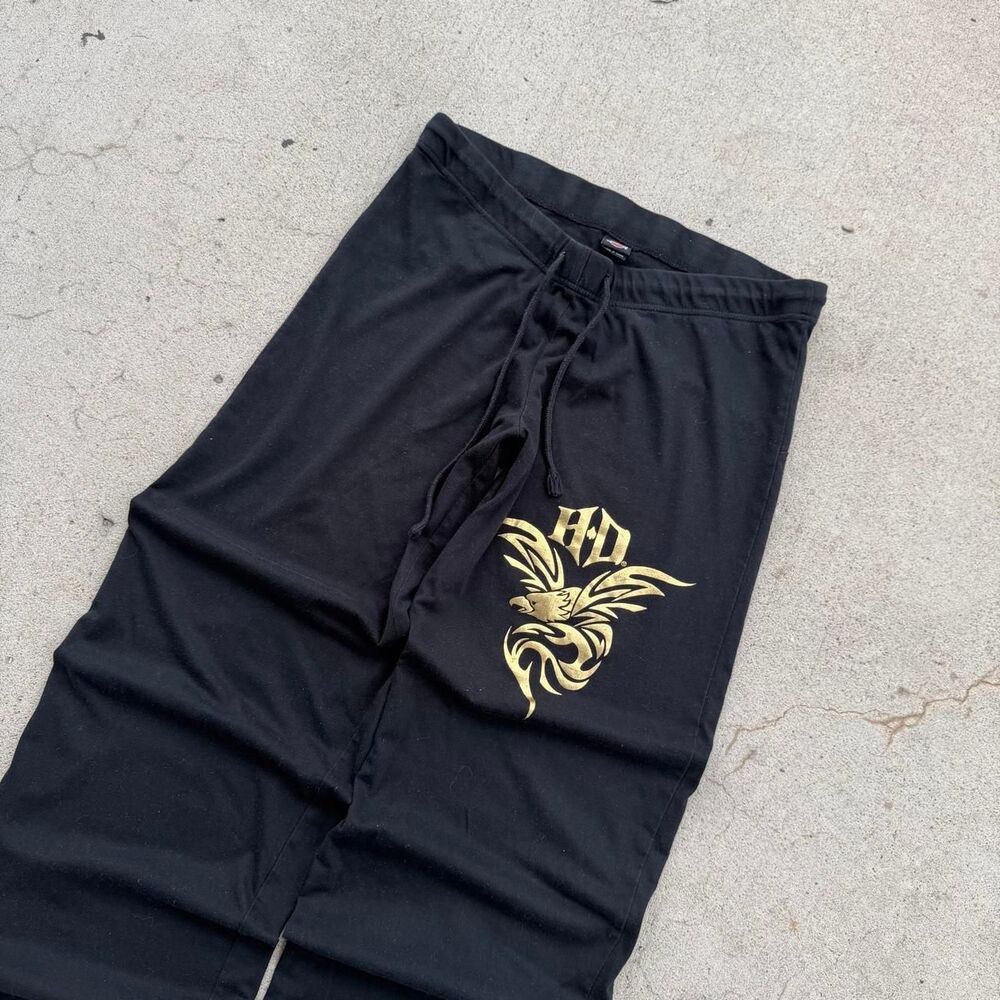 Y2K 2000’s Women’s Harley Davidson Baggy Sweatpants Size Large - Picture 2 of 8